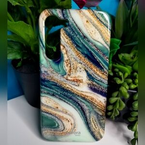 Gviewin Protective Case Metallic Green Marbe Samsung S23 plus